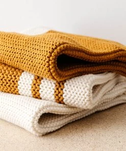 Creative Co Op New Knit Striped Dish Cloths (set Of 3)