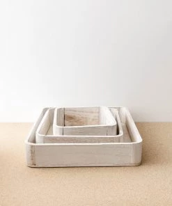 47th & Main Bleached Wood Nesting Trays