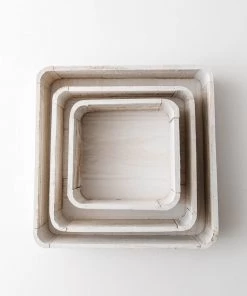 47th & Main Bleached Wood Nesting Trays