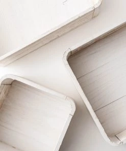 47th & Main Bleached Wood Nesting Trays