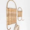 Bloomingville New Woven Rattan Wall Hooks (set Of 2)