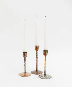 Bloomingville Burnt Copper Taper Holders (Set Of 3)