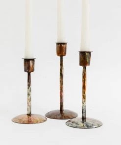 Bloomingville Burnt Copper Taper Holders (Set Of 3)