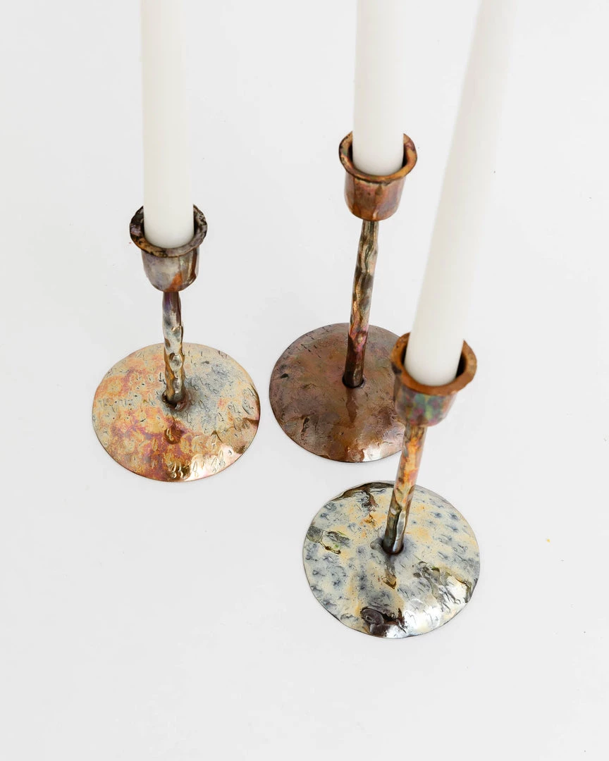 Bloomingville Burnt Copper Taper Holders (Set Of 3) 5 Bloomingville Burnt Copper Taper Holders (Set Of 3)