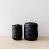 Bloomingville Black Bamboo Nesting Basket New