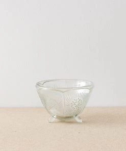 Lone Fox Vintage Glass Footed Bowl New