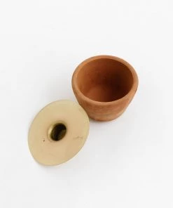 Creative Co Op New Rustic Terracotta & Brass Taper Holder