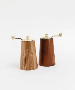 Creative Co Op Acacia Gold Salt & Pepper Mills New 9 Creative Co Op Acacia Gold Salt & Pepper Mills New