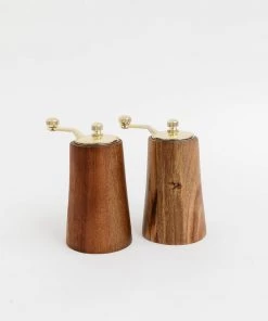 Creative Co Op Acacia Gold Salt & Pepper Mills New 11 Creative Co Op Acacia Gold Salt & Pepper Mills New