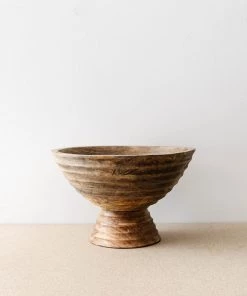 Creative Co Op New Runyon Mango Wood Footed Bowl