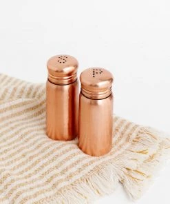 Creative Co Op New Copper Salt + Pepper Shakers