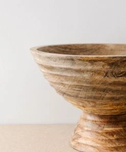 Creative Co Op New Runyon Mango Wood Footed Bowl