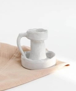 Creative Co Op Moon Glazed Tealight Holder New