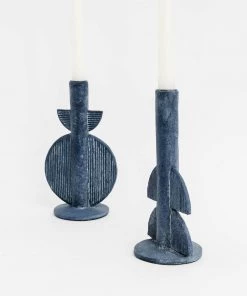 Bloomingville Halle Distressed Taper Holder S/2 New