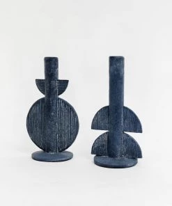 Bloomingville Halle Distressed Taper Holder S/2 New