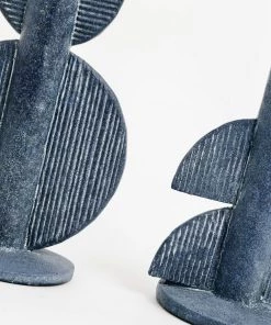 Bloomingville Halle Distressed Taper Holder S/2 New