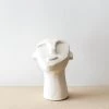 Creative Co Op New Abstract Cement Face Sculpture