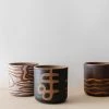 Bloomingville New Terracotta Abstract Planters (Set Of 3)