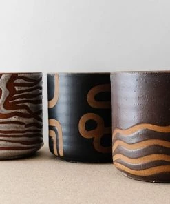 Bloomingville New Terracotta Abstract Planters (Set Of 3)