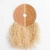 Lone Fox Peach Raffia Fringe Wall Hanging New