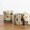 Kazi Halton Raffia Lidded Box New
