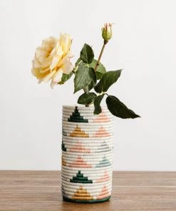 Kazi New Igisozi Woven Metallic Vase