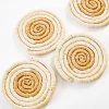 Lone Fox Statement Dot Raffia Coasters 1 Lone Fox Statement Dot Raffia Coasters