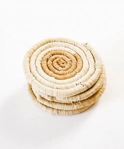 Lone Fox Statement Dot Raffia Coasters 9 Lone Fox Statement Dot Raffia Coasters