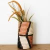 Lone Fox Peach Lenora Raffia Vase 1 Lone Fox Peach Lenora Raffia Vase