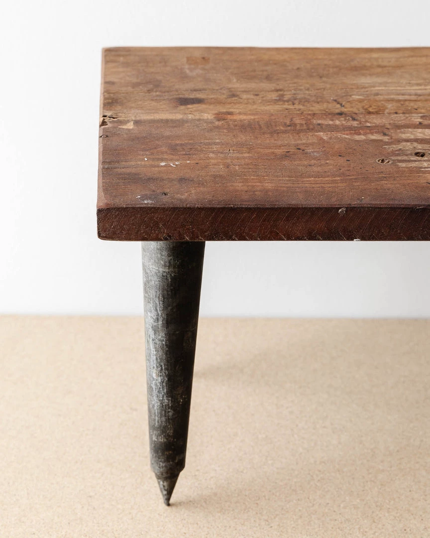 47th & Main Antique Wood + Metal Riser New 4 47th & Main Antique Wood + Metal Riser New