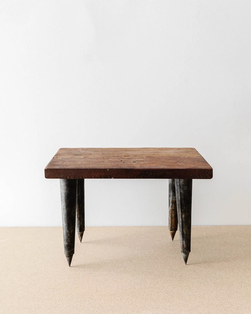 47th & Main Antique Wood + Metal Riser New 3 47th & Main Antique Wood + Metal Riser New