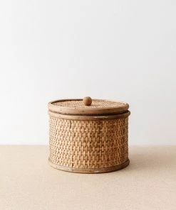 47th & Main New Round Rattan Storage Box