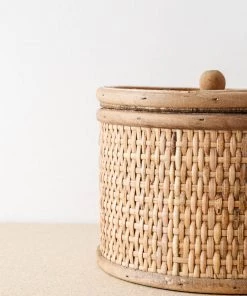 47th & Main New Round Rattan Storage Box