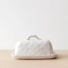 47th & Main Dimpled Ceramic Butter Dish New