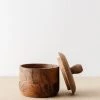 Creative Co Op Zuly Acacia Wood Salt Cellar New