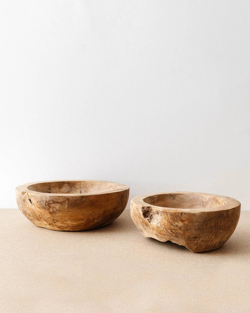Creative Co Op New Chunky Teakwood Bowls (Set Of 2) 5 Creative Co Op New Chunky Teakwood Bowls (Set Of 2)