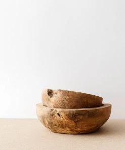 Creative Co Op New Chunky Teakwood Bowls (Set Of 2) 9 Creative Co Op New Chunky Teakwood Bowls (Set Of 2)