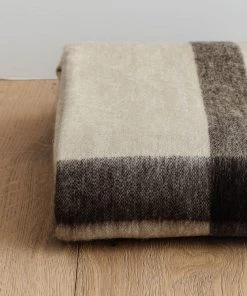 ECUALAMA New Kaden Plaid Alpaca Bed Blanket / Throw