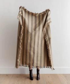 Home Collections By Raghu Alma Woven Grain Sack Throw (Oat) New