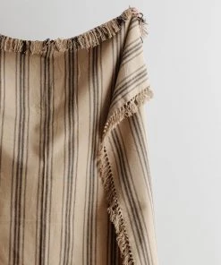 Home Collections By Raghu Alma Woven Grain Sack Throw (Oat) New