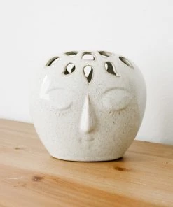 Lone Fox Mariel Stoneware Face Vase
