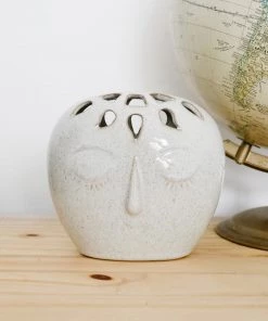 Lone Fox Mariel Stoneware Face Vase
