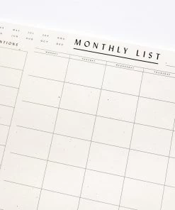 Lone Fox New Monthly List Pad