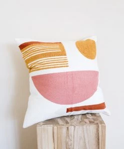 Lone Fox Layla Embroidered Pillow Cover New