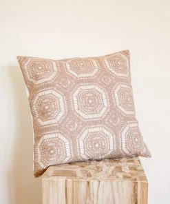 Lone Fox Naima Embroidered Pillow Cover New