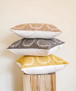 Lone Fox Naima Embroidered Pillow Cover New