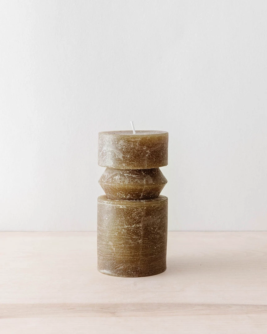 Creative Co Op Olive Totem Pillar Candles 7 Creative Co Op Olive Totem Pillar Candles