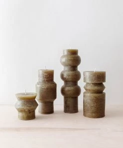 Creative Co Op Olive Totem Pillar Candles 11 Creative Co Op Olive Totem Pillar Candles