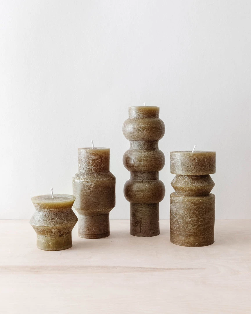 Creative Co Op Olive Totem Pillar Candles 5 Creative Co Op Olive Totem Pillar Candles