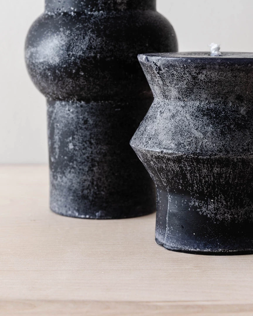 Creative Co Op Black Totem Pillar Candles New 4 Creative Co Op Black Totem Pillar Candles New